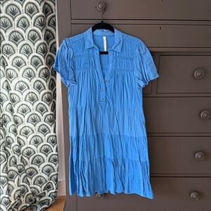 Anthropologie Light Blue Mini Dress